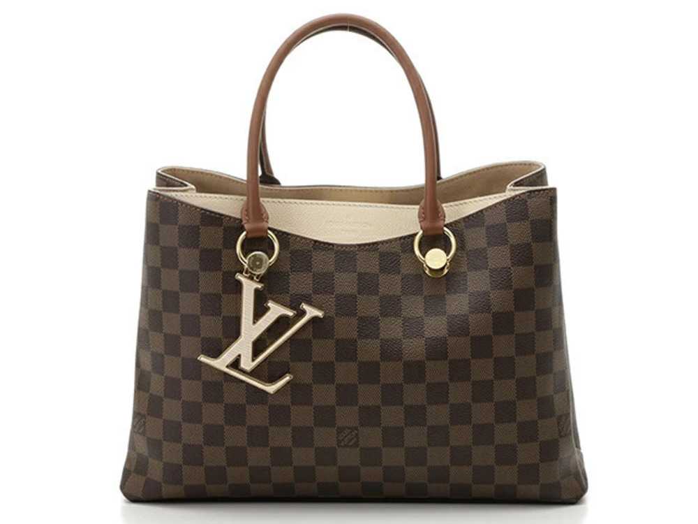 LOUIS VUITTON Tote Bag Riverside Damier Cream